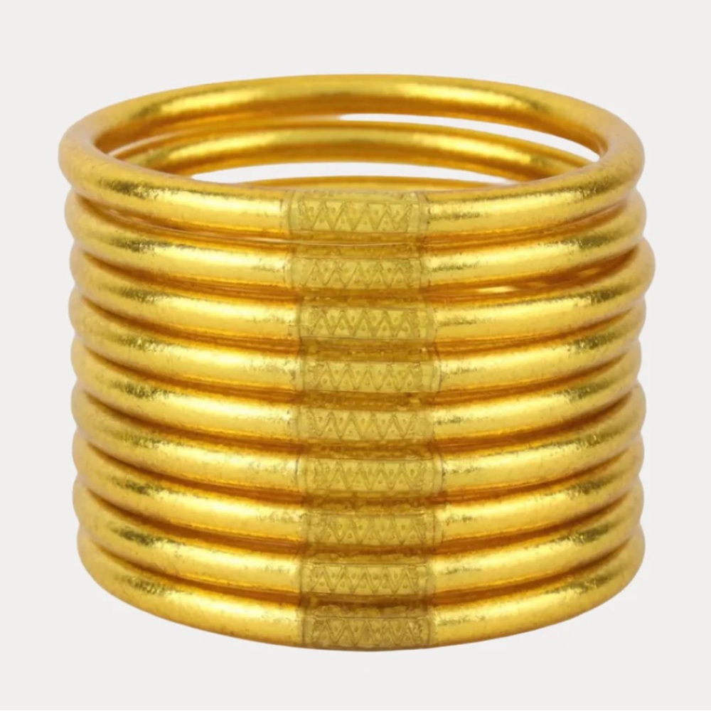 Budha Girl All Weather Gold Bangle Ser of 9